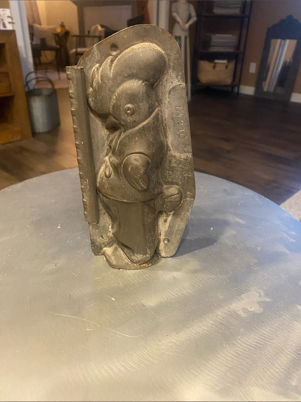 Vintage Metal Rooster chocolate mold- Gray super cool